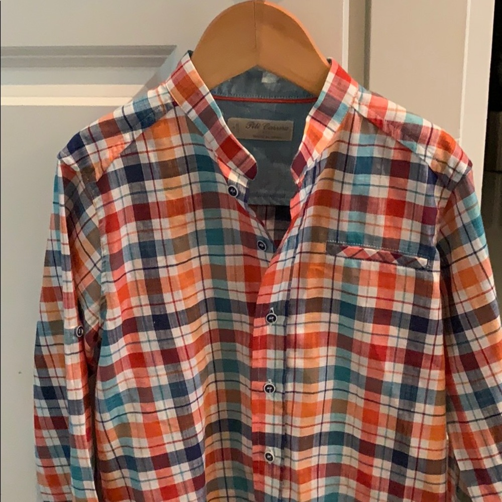 Pili Carrera linen button down shirt boy 8
